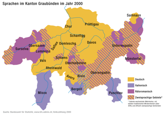 Лингвистическая карта Швейцарии Лингвистическая карта